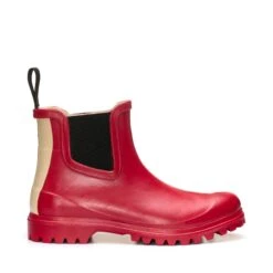 798 RUBBER BOOTS LETTERING - Rubber Boots - Mid Cut - Unisex - RED