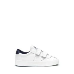 2843 KIDS CLUB S STRAPS ACTION LEATHER - Sneakers - Low Cut - Kid Unisex - WHITE-NAVY