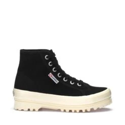 2341 ALPINA SHINY GUM - Ankle Boots - Laced - Woman - BLACK-SHINY OFFWHITE