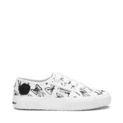 2750 PRINT BOW - Le Superga - Low Cut - Woman - WHITE-BLACK