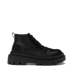 3052 ALPINA APEX MID VEGAN MATERIAL - Ankle Boots - Laced - Woman - TOTAL BLACK