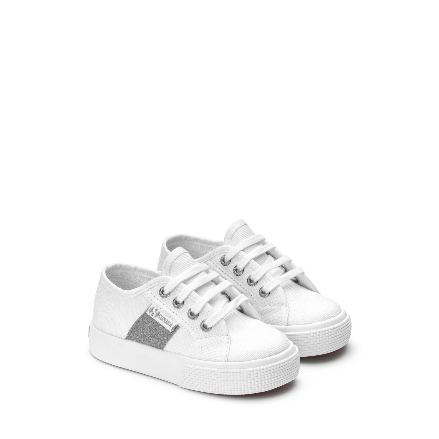 2730 KIDS PATCHES GLITTER - Lady Shoes - Wedge - Girl - WHITE-SILVER 4 2730 KIDS PATCHES GLITTER - Lady Shoes - Wedge - Girl - WHITE-SILVER - immagine 2