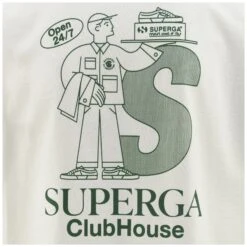 T-SHIRT SUPERGA CLUBHOUSE - T-ShirtsTop - T-Shirt - Unisex - WHITE AVORIO-GREEN -NAM Scarpe Negozio UBS2133QW A0E 0bdcb014 e4c1 43cb 885f e2e1b4152dff