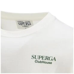 T-SHIRT SUPERGA CLUBHOUSE - T-ShirtsTop - T-Shirt - Unisex - WHITE AVORIO-GREEN -NAM Scarpe Negozio UBS2133QW A0E 248481eb 28d1 4a9f b26b 10ab76ea1ebe