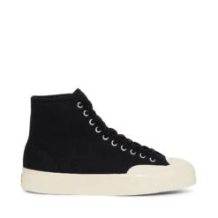 2433 WORKS HIGH CUT BROKENTWILL - Le Superga - Mid Cut - Unisex - BLACK-OFF WHITE