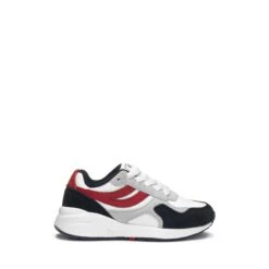 4073 KIDS TRAINING POLY SUEDE - Sneakers - Low Cut - Kid Unisex - BLUE NAVY-RED-GREY SILVER