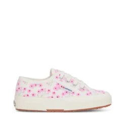 2750 KIDS CHERRY FLOWERS - Le Superga - Low Cut - Girl - WHITE AVORIO CHERRY FLOWERS