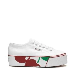 2790 CHERRY SOLE - Le Superga - Low Cut - Unisex - WHITE-RED BERRY