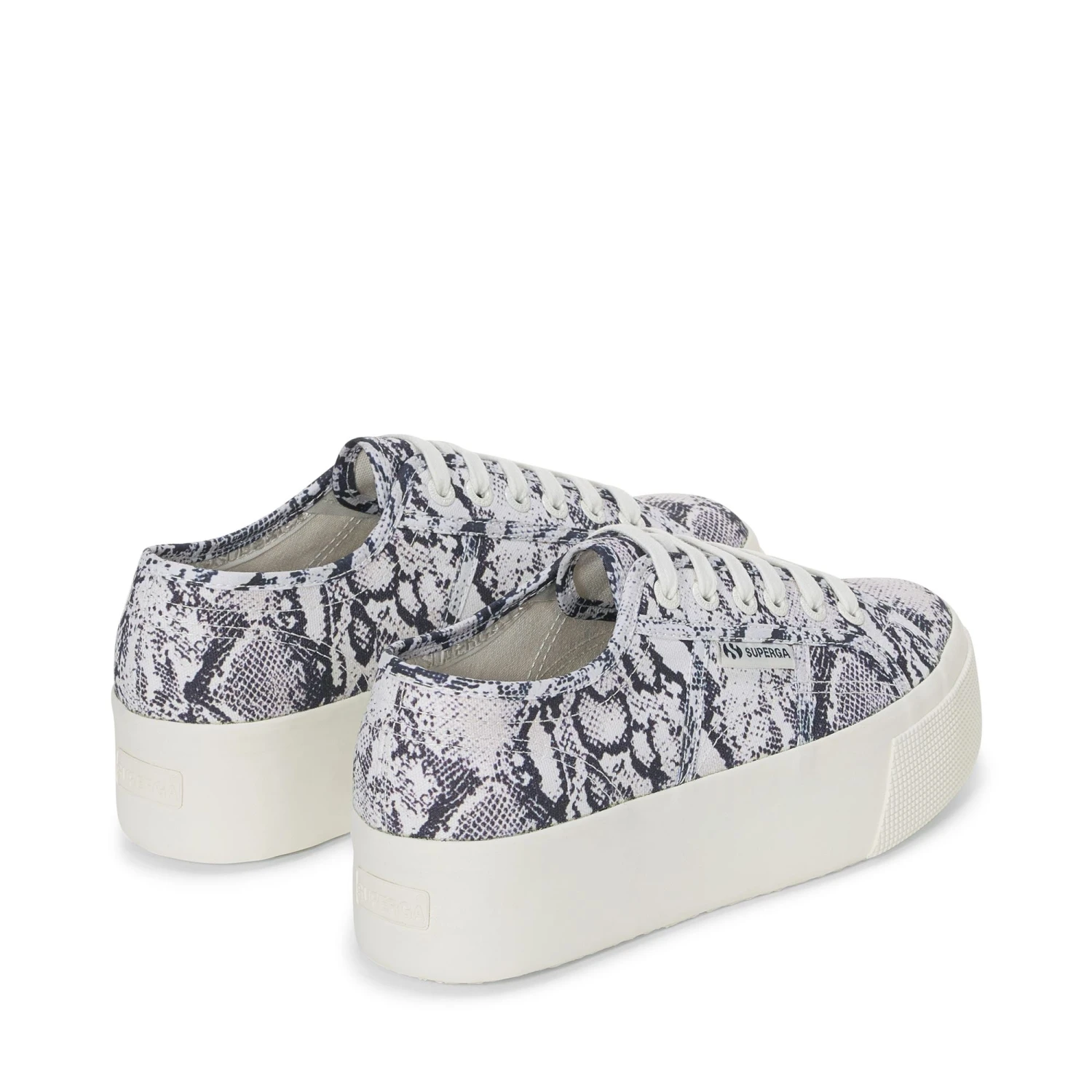 2790 PRINT - Lady Shoes - Wedge - Woman - WHITE AVORIO-NAVY SNAKE 5 2790 PRINT - Lady Shoes - Wedge - Woman - WHITE AVORIO-NAVY SNAKE - immagine 3