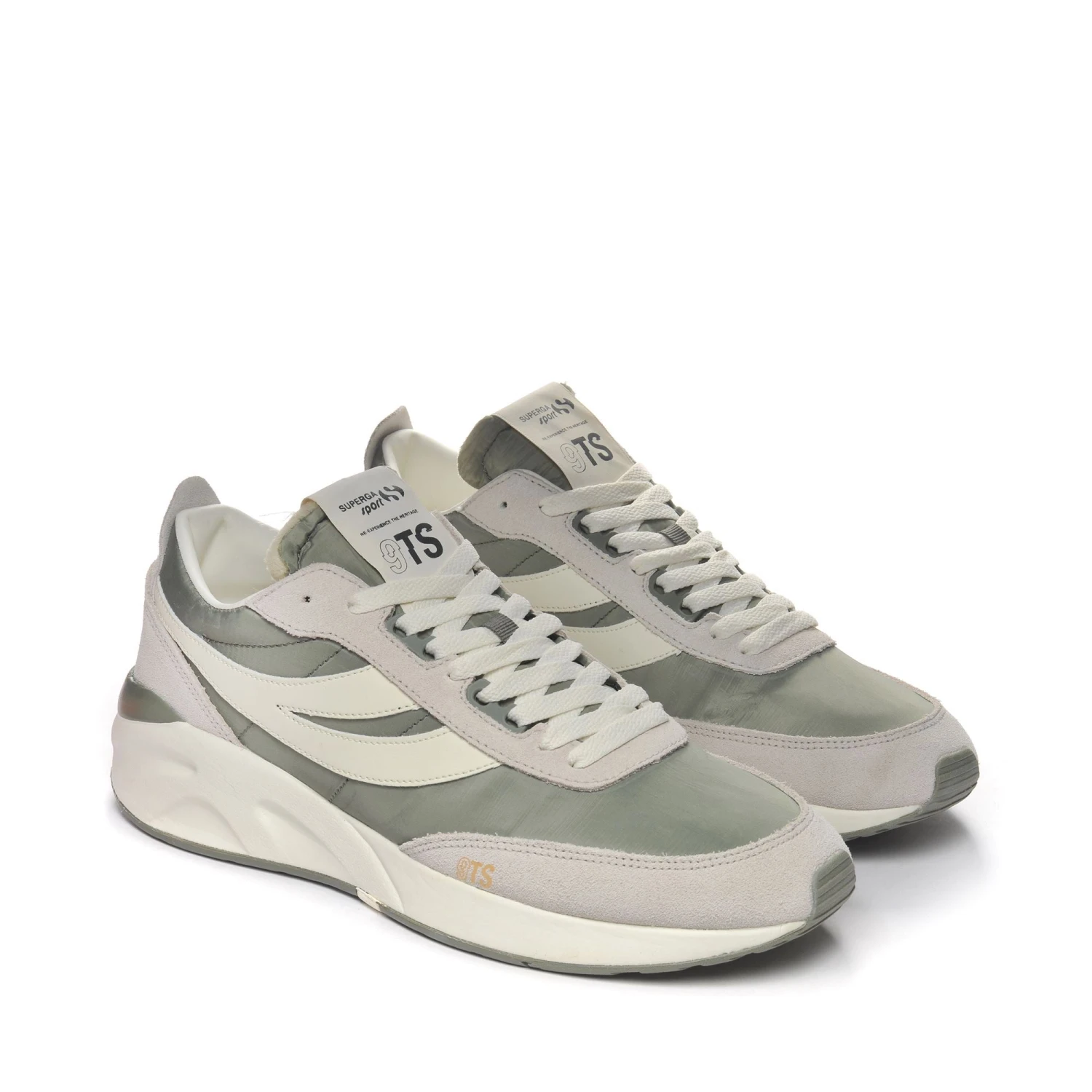 4089 TRAINING 9TS SLIM - Sneakers - Low Cut - Unisex - BEIGE GESSO-GREEN SAFARI-WHITE AVORIO 4 4089 TRAINING 9TS SLIM - Sneakers - Low Cut - Unisex - BEIGE GESSO-GREEN SAFARI-WHITE AVORIO - immagine 2