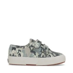 2750 KIDS STRAPS CAMO RIPSTOP - Le Superga - Sneaker - Kid Unisex - GREY GREENISH CAMOUFLAGE