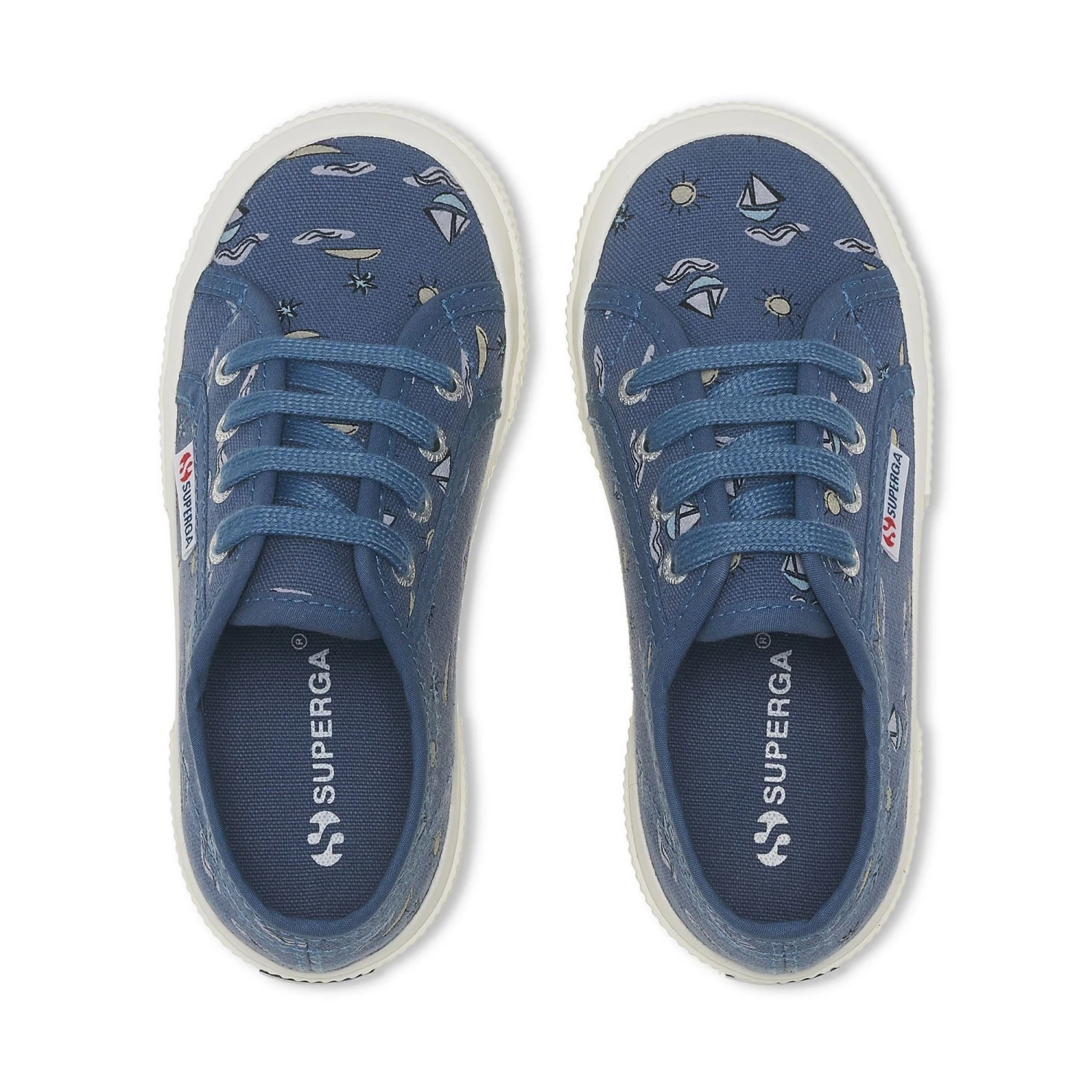 2750 KIDS SEA PRINT - Le Superga - Low Cut - Boy - BLUE DUSTY SEA PRINT 6 2750 KIDS SEA PRINT - Le Superga - Low Cut - Boy - BLUE DUSTY SEA PRINT - immagine 4