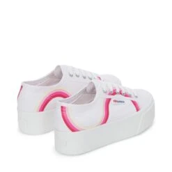 2790 ROUND STRIPES - Lady Shoes - Wedge - Woman - WHITE-SHADED PINK -NAM Scarpe Negozio UBS4128TW ATG 39cb9b05 4d35 4342 a750 f2106a6dc6aa