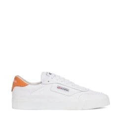 3843 COURT - Sneakers - Low Cut - Unisex - WHITE-ORANGE