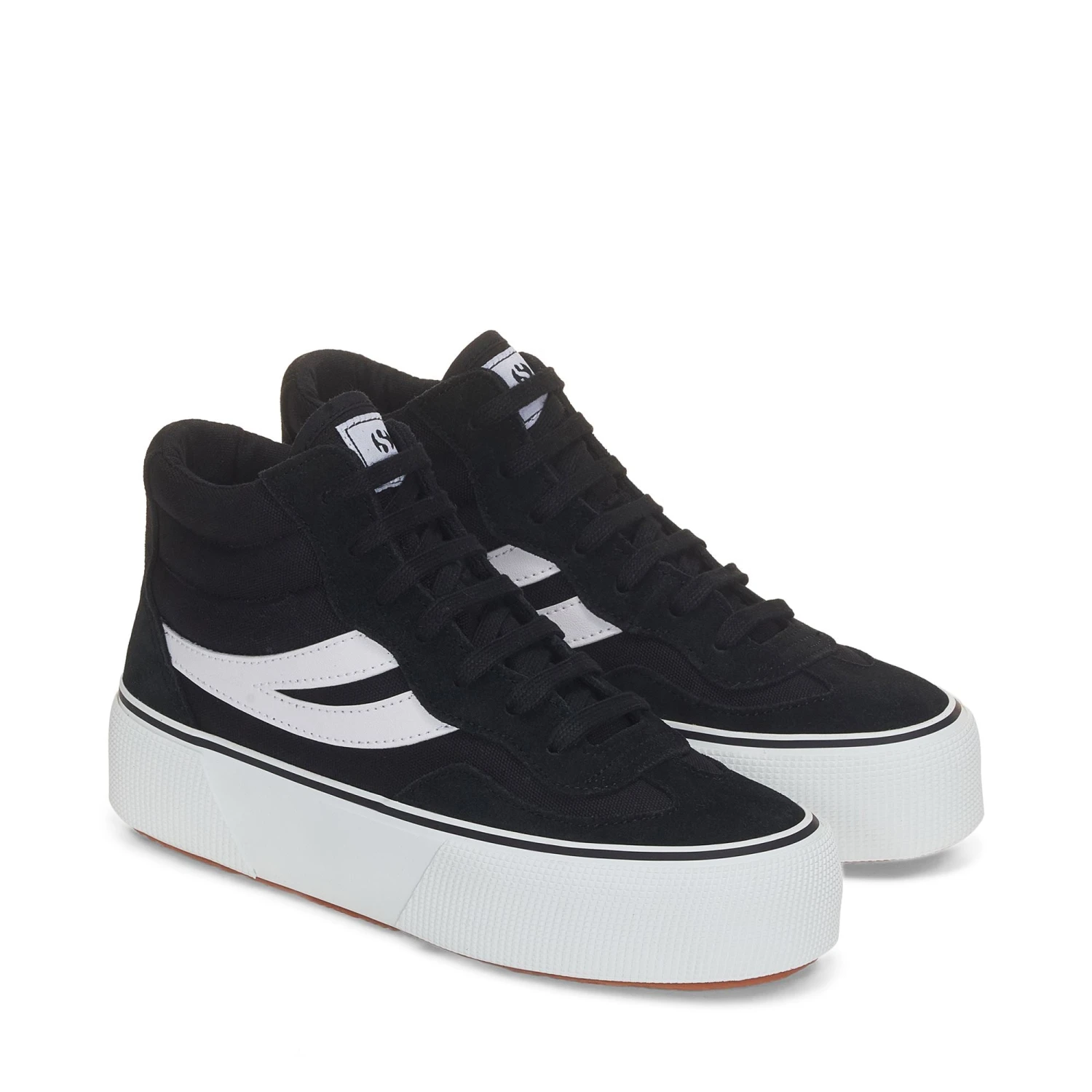 3141 REVOLLEY MID PLATFORM - Sneakers - Wedge - Woman - BLACK-WHITE 4 3141 REVOLLEY MID PLATFORM - Sneakers - Wedge - Woman - BLACK-WHITE - immagine 2