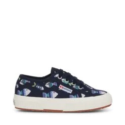 2750 KIDS CANDY FISH - Le Superga - Low Cut - Boy - BLUE NAVY CANDY FISH