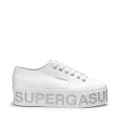 2790 PLATFORM LETTERING - Lady Shoes - Wedge - Woman - WHITE-OPALESCENT ICEBERG GREEN