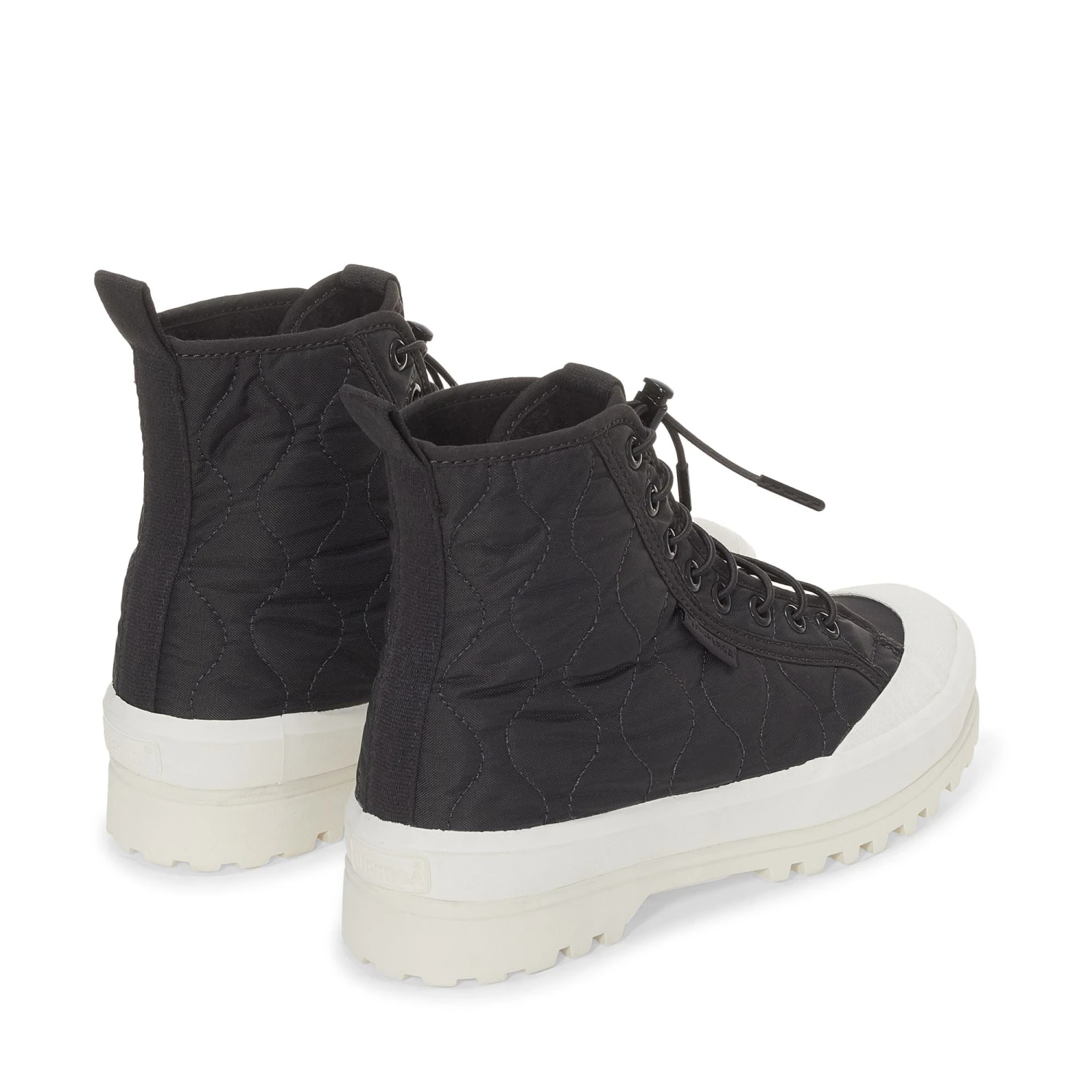 2644 ALPINA QUILTED NYLON - Ankle Boots - Laced - Woman - BLACK BRISTOL- F AVORIO 5 2644 ALPINA QUILTED NYLON - Ankle Boots - Laced - Woman - BLACK BRISTOL- F AVORIO - immagine 3