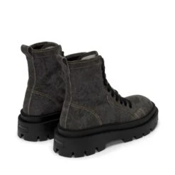 3051 ALPINA APEX COTTON DENIM DESTROYED - Ankle Boots - Laced - Woman - BLACK BRISTOL- BEIGE GARDENIA -NAM Scarpe Negozio UBS7135HW A6C 0daf477c d26f 4653 b25b d7b266c7c397