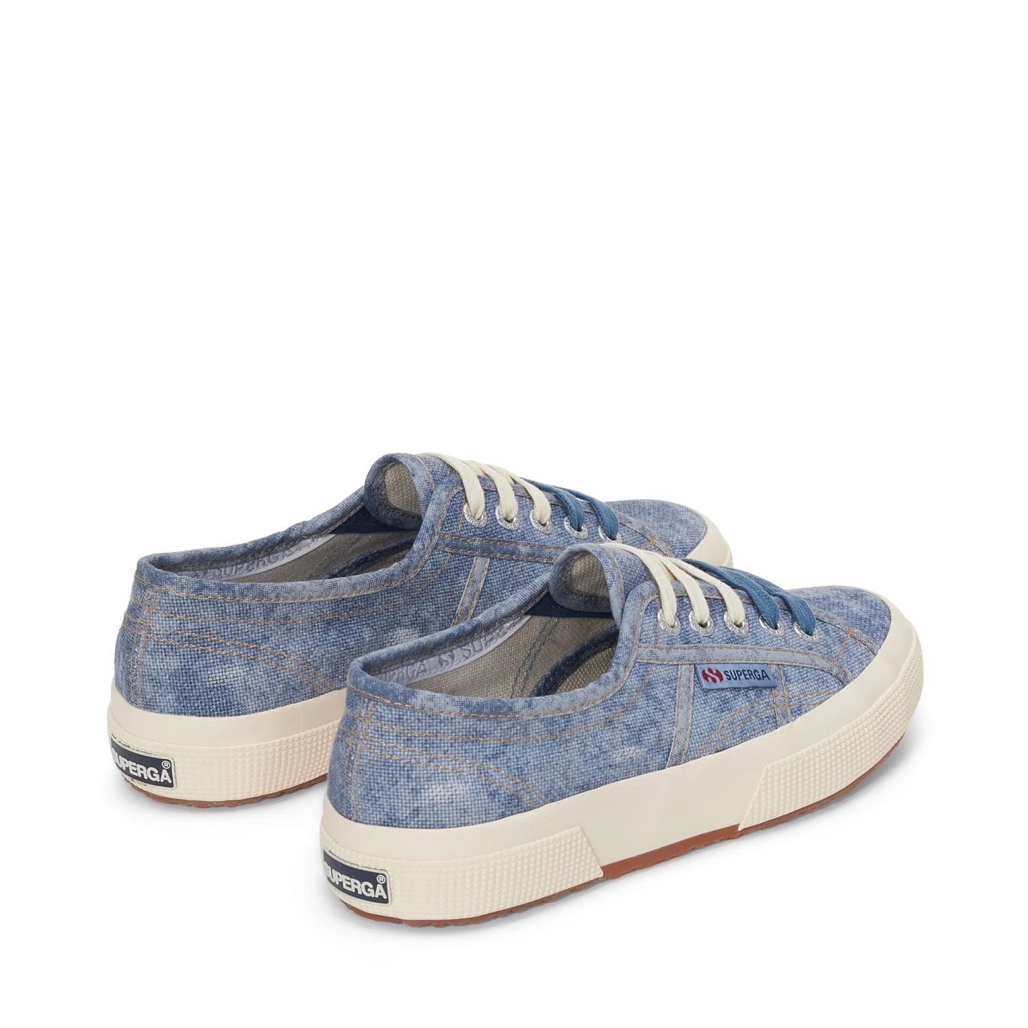 2750 COTTON DENIM DESTROYED - Le Superga - Low Cut - Unisex - BLUE DUSTY-BEIGE GARDENIA 5 2750 COTTON DENIM DESTROYED - Le Superga - Low Cut - Unisex - BLUE DUSTY-BEIGE GARDENIA - immagine 3