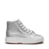 2709 KIDS LAME - Le Superga - Mid Cut - Girl - GREY SILVER