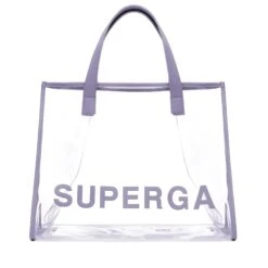 TRANSPARENT SHOPPING BAG - Bags - Shopping Bag - Woman - GREY LILLA